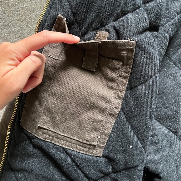 Berne Heritage Duck Canvas Hooded Active Chore Jacket Quilt Lined Brown Mens 2XL - Picture 7 of 15